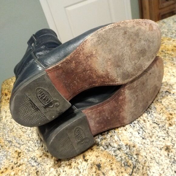 Justin 3024 Roper Boots - Mens - Size 9 EE - Blue Western Leather - Picture 11 of 12